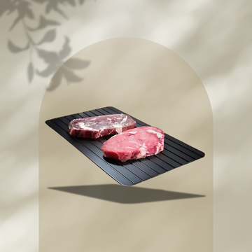Fast Defrosting Tray for Frozen Meat with Groove Design