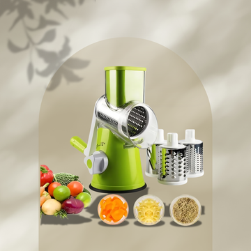 Vegetable Cutter & Slicer Manual Kitchen Cheese Chopper Machine with 3 Sharp Drums