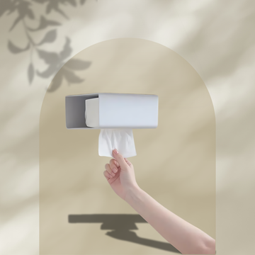 JJYY Non-Perforated Wall-Mounted Tissue Box - Square Drawer Toilet Tissue Rack for Kitchen and Bathroom