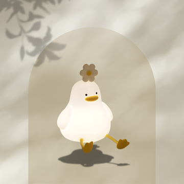 Cute Duck LED Night Light USB Rechargeable Silicone Lamp