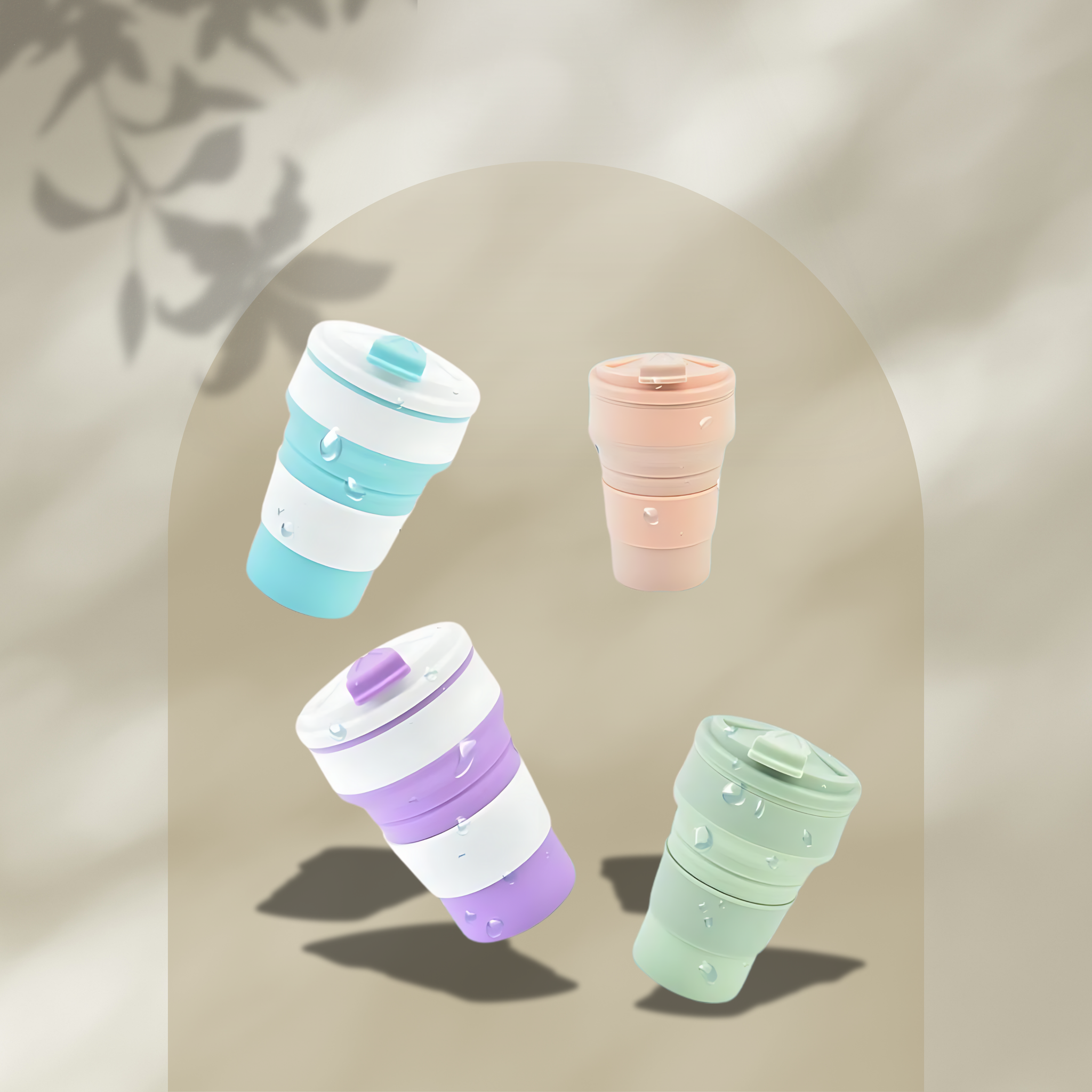 Collapsible Silicone Travel Cup with Lid