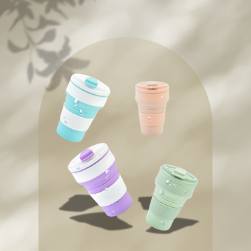 Collapsible Silicone Travel Cup with Lid
