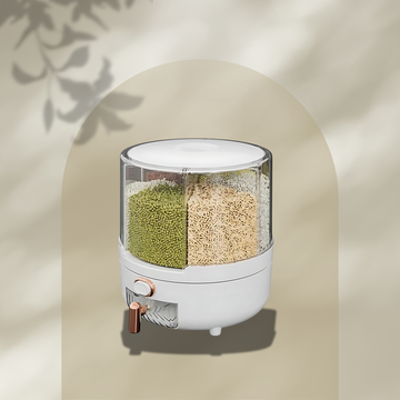 360° Sealed Rice Storage Box - Insect and Moisture Proof Grain Container