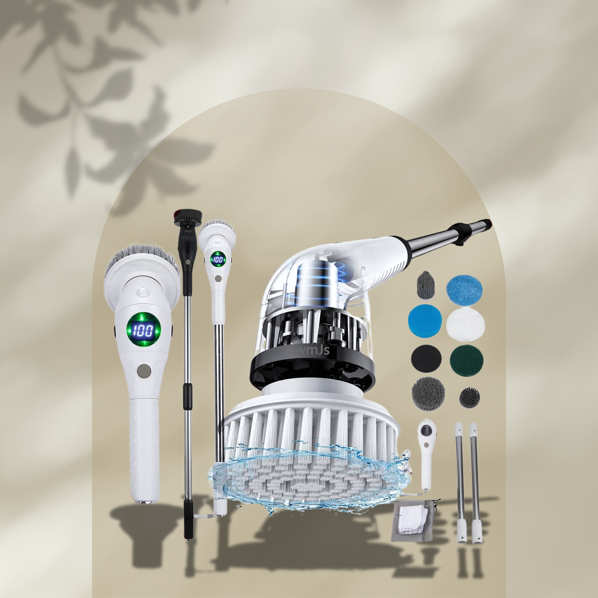 Multifunctional 8-in-1 Electric Cleaning Brush
