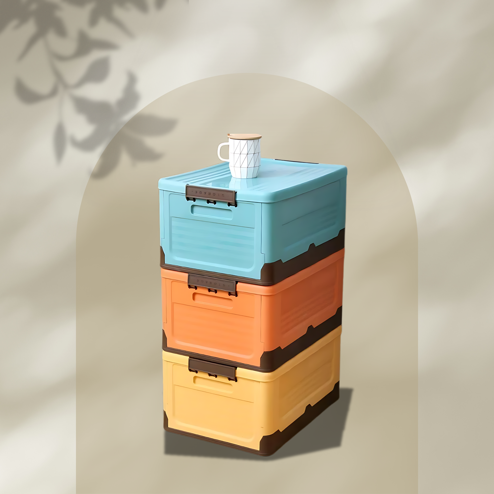 Foldable Multi-Purpose Storage Organizer Box with Lid