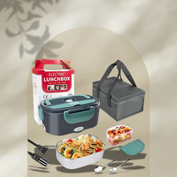 Portable Electric Heated Lunch Box - 3-in-1 Food Warmer for Home, Office, and Travel