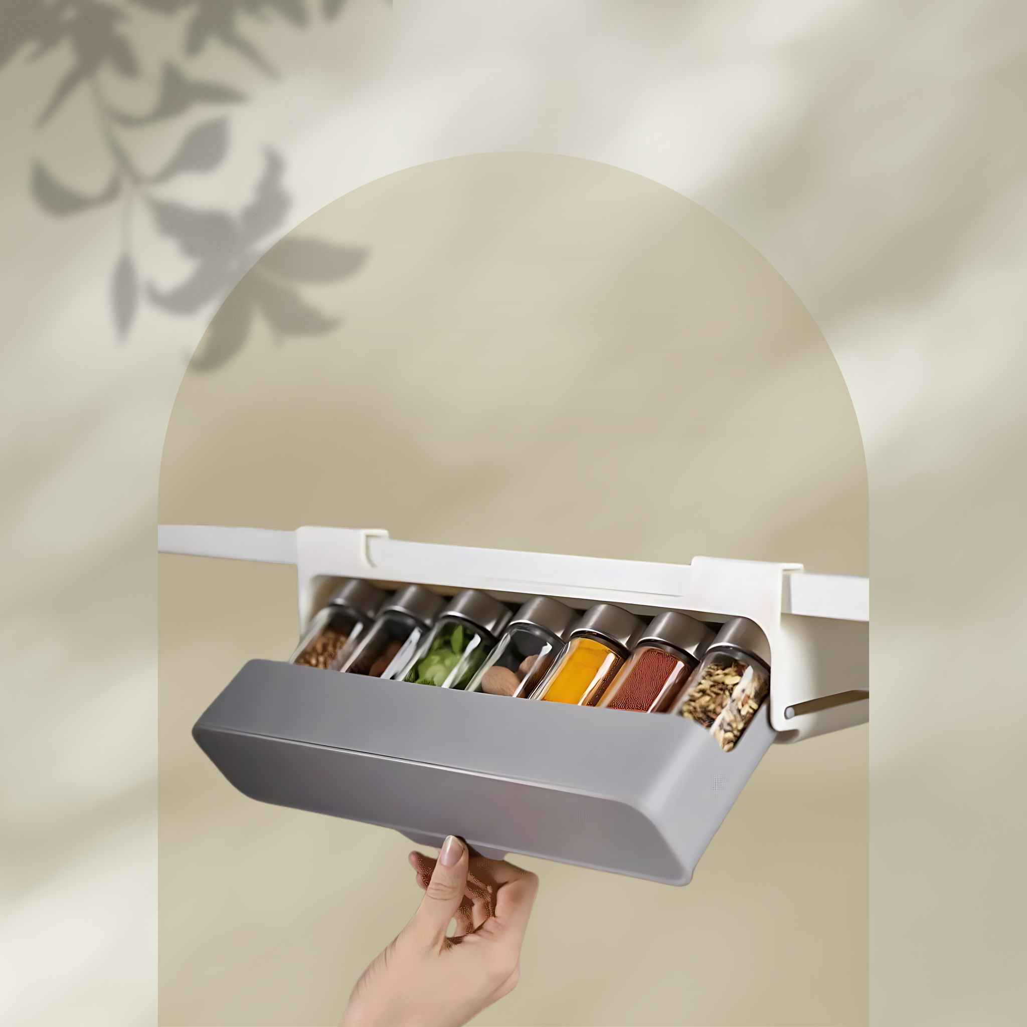 Self-Adhesive Kitchen Spice Rack