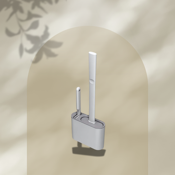 Wall Hanging Silicone Toilet Brush with Holder
