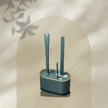 3-in-1 Wall-Mounted Silicone Toilet Brush Set