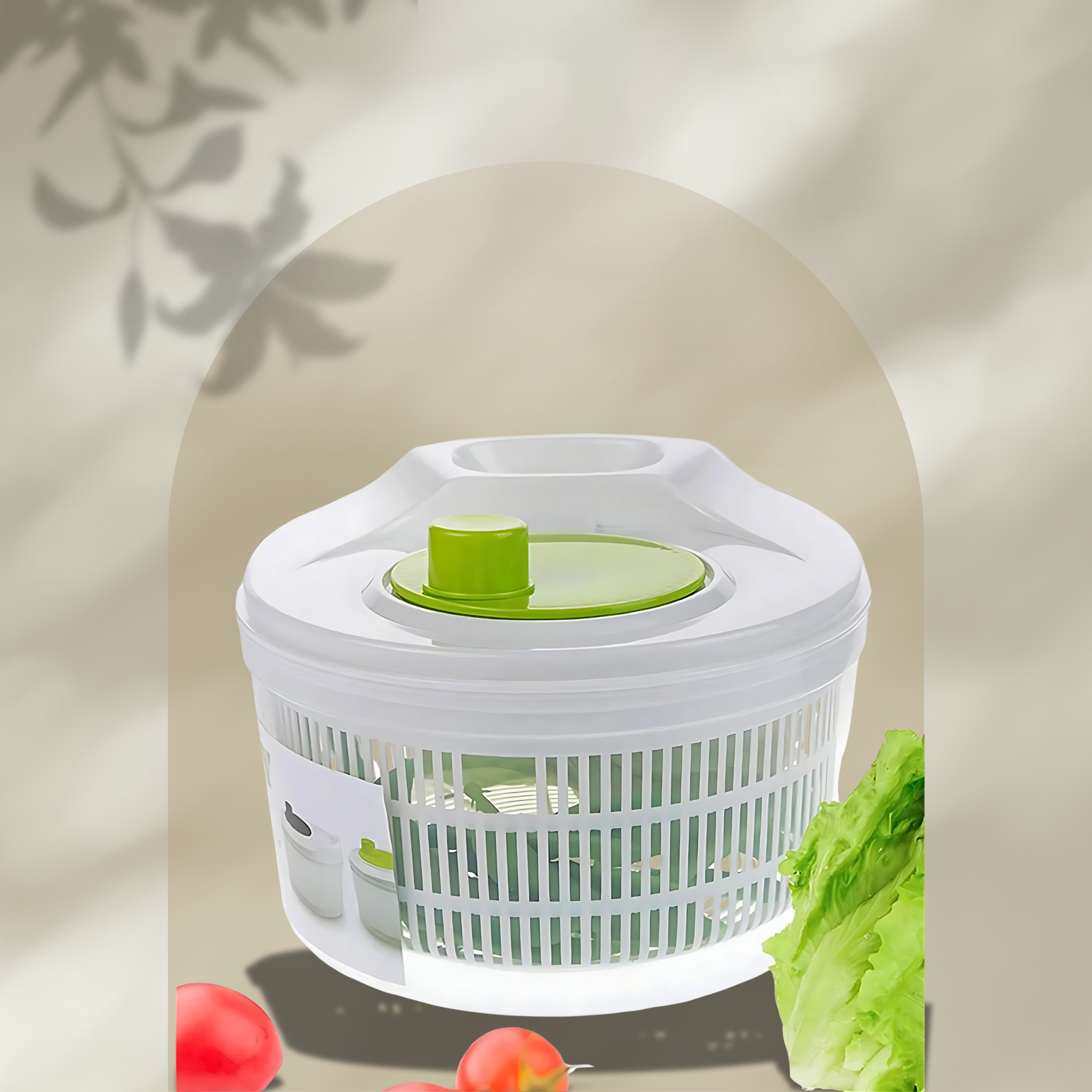 Vegetable Rotary Dryer - Manual Multifunctional Tool for Cleaning and Removing Moisture from Vegetables